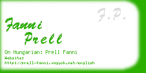fanni prell business card